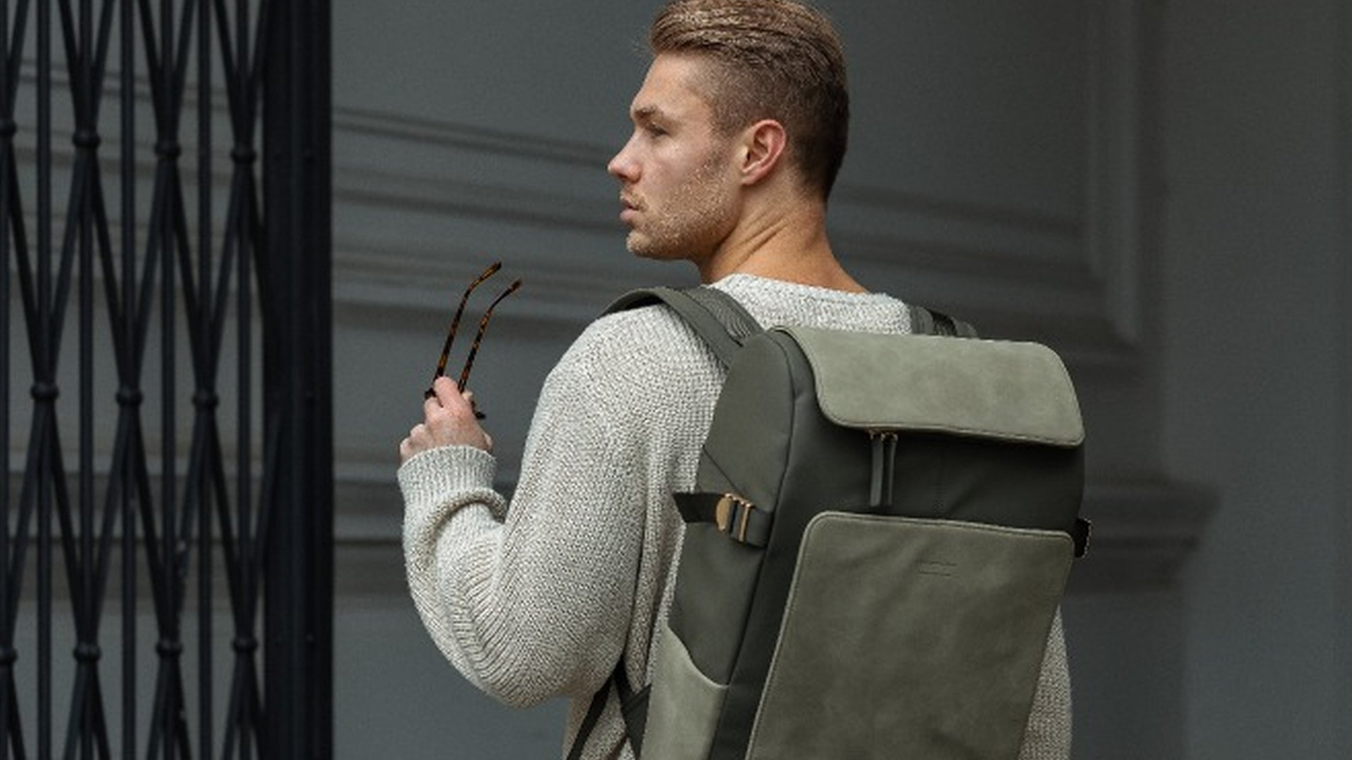 Kapten & Son backpack on male model